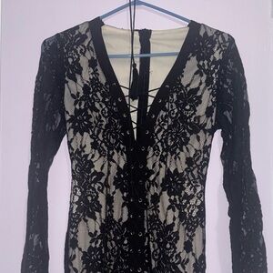 Elegant Black Lace Dress